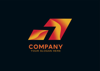 Obraz premium Modern Minimalist Design Bright Gradient Professional Company Logo