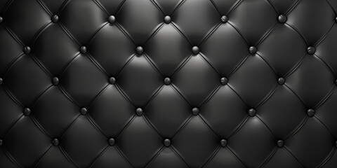 Luxurious Black Quilted Leather Texture Background