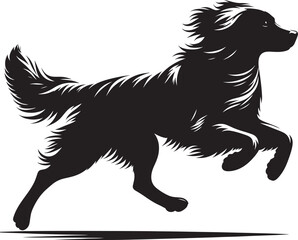 Dog Silhouette isolated on a white background Minimalist dog vector shape