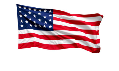 Fototapeta premium American flag isolated on transparent background