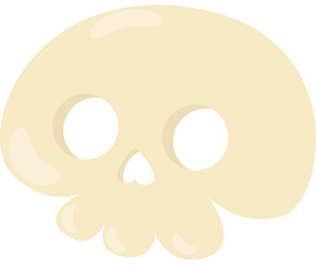 Cartoon style skull for Halloween decor.