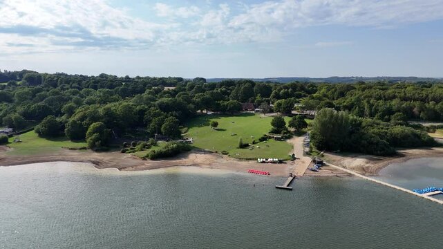 Bewl water Kent largest reservoir, southeast England, drone,aerial