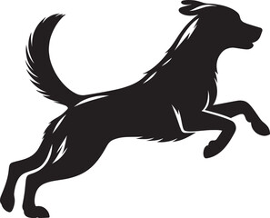 Dog Silhouette isolated on a white background Minimalist dog vector shape
