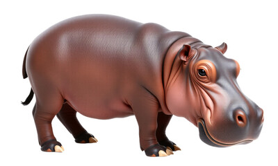 Obraz premium cute Pygmy Hippopotamus isolated on transparent background