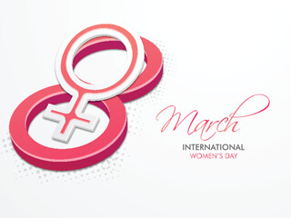 3D number 8 for International Women's Day celebration.