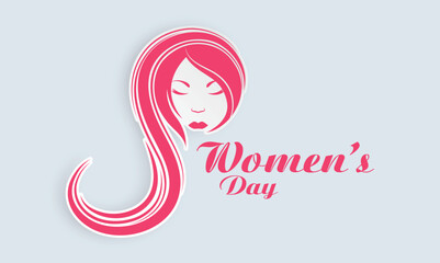 Women's Day celebration with young girl face.