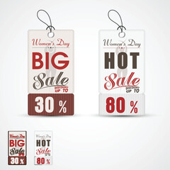 Tag or label for International Women's Day celebration.