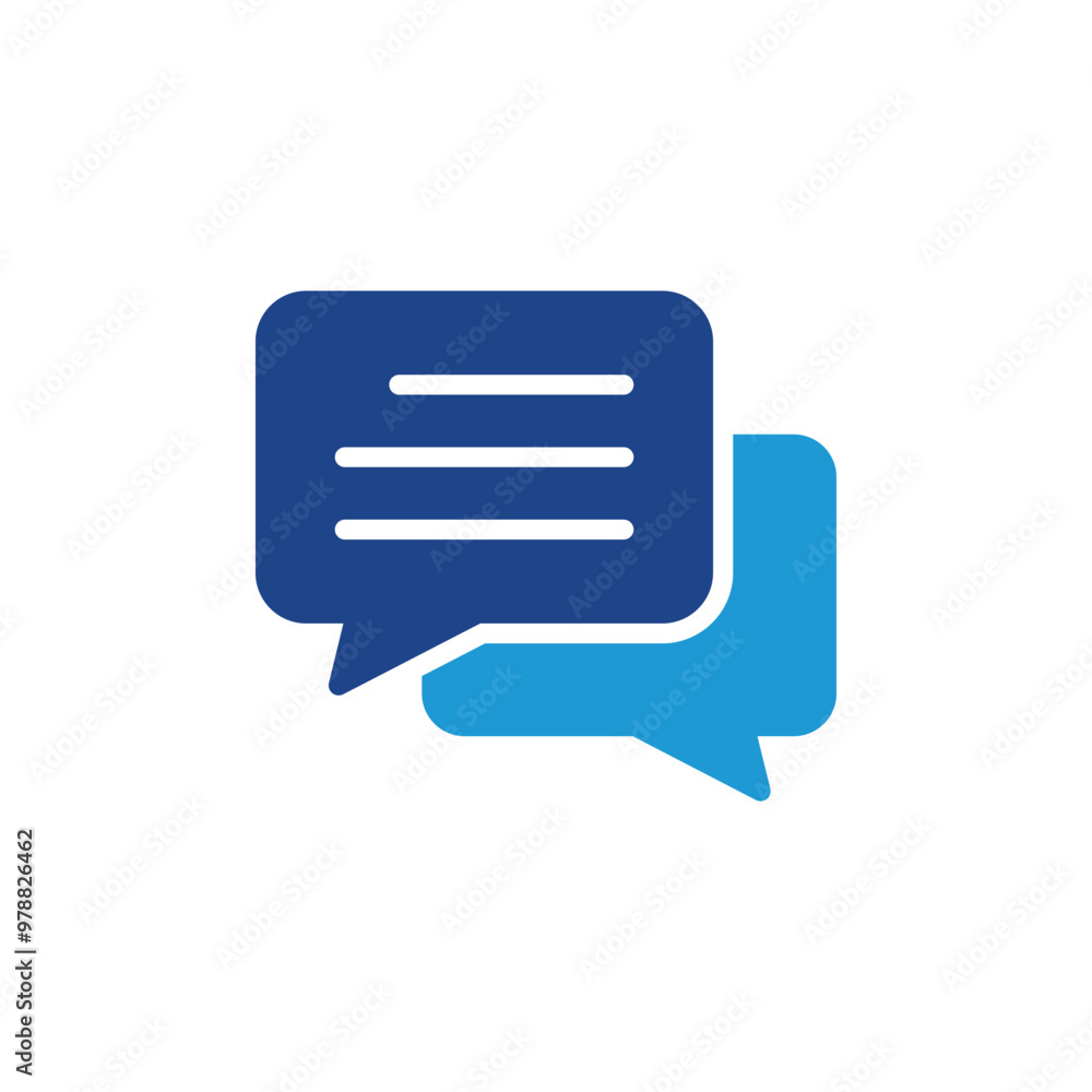 Poster chat icons set. speech bubble, message icon vector