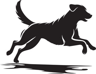 Dog Silhouette isolated on a white background Minimalist dog vector shape