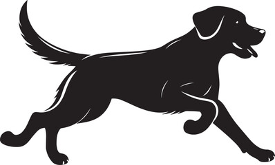 Dog Silhouette isolated on a white background Minimalist dog vector shape