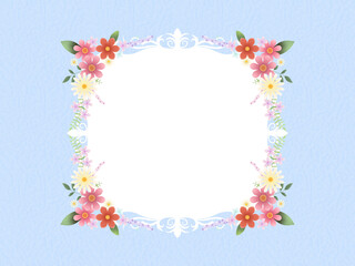 花のフレーム　L-5