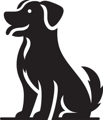 Dog Silhouette isolated on a white background Minimalist dog vector shape
