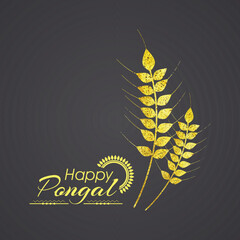 Greeting card for Happy Pongal celebration.