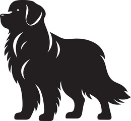 Dog Silhouette isolated on a white background Minimalist dog vector shape