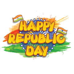 Stylish text for Indian Republic Day celebration.