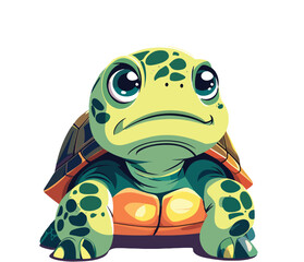 Cute cute baby turtle vector illustration image