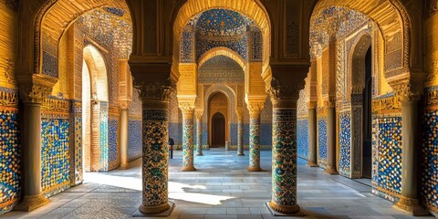 mosque with intricate mosaics