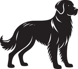 Dog Silhouette isolated on a white background Minimalist dog vector shape