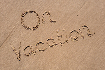 On vacation in the sand