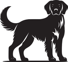 Dog Silhouette isolated on a white background Minimalist dog vector shape