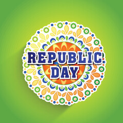 Floral sticky for Republic Day celebration.