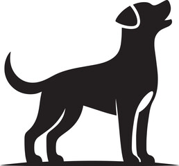 Dog Silhouette isolated on a white background Minimalist dog vector shape