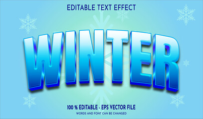 winter editable text effect