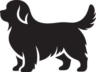 Dog Silhouette isolated on a white background Minimalist dog vector shape