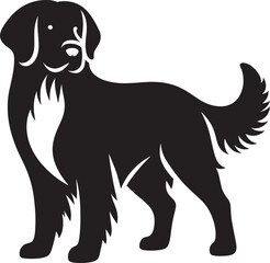 Dog Silhouette isolated on a white background Minimalist dog vector shape