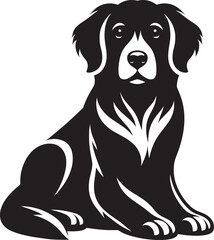 Dog Silhouette isolated on a white background Minimalist dog vector shape