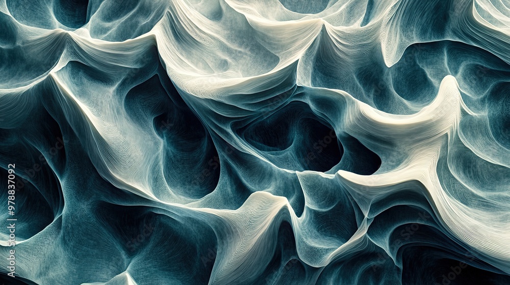 Poster a complex pattern with deep textures, forming a dynamic and engaging background