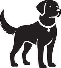 Dog Silhouette isolated on a white background Minimalist dog vector shape