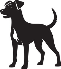 Dog Silhouette isolated on a white background Minimalist dog vector shape