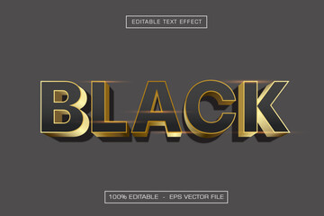 Black Text Effect Editable