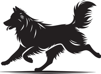 Dog Silhouette isolated on a white background Minimalist dog vector shape