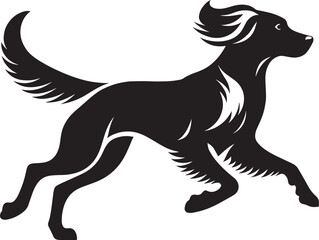 Dog Silhouette isolated on a white background Minimalist dog vector shape