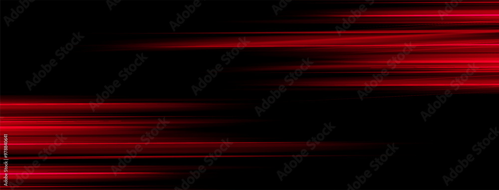 Wall mural moving fast blue laser light beams isolated on black background. abstract light effect. green lens f