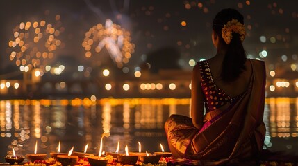 Fototapeta premium indian diwali celebration