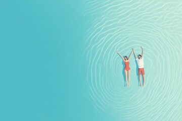 Drone flying icon flat design side view aerial technology theme water color Split-complementary color scheme. Beautiful simple AI generated image