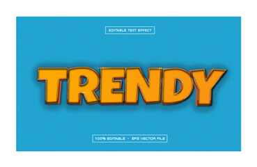 Trendy Text Effect Yellow Style 