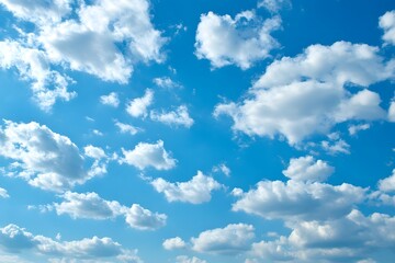 Naklejka premium Beautiful sunny sky with cloud. Generative AI.