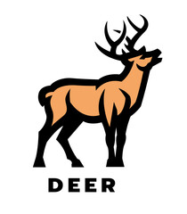 Deer logo, symbol.