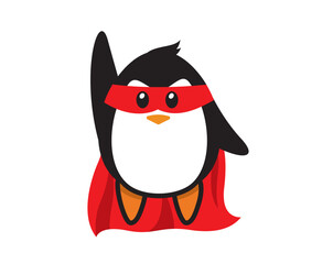 penguin mascot character design vector