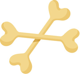 Flat Illustration of Cross Bones Element.