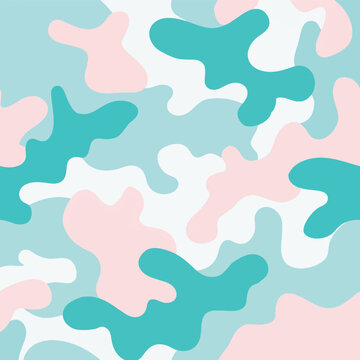 Modern graphic illustration of camouflage pattern.