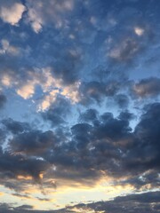 sunset in the clouds