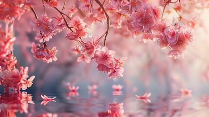 Fototapeta premium Japanese cherry blossom wallpaper