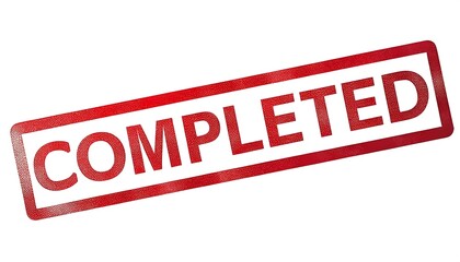 Fototapeta premium Completed red rubber stamp - vector illustration