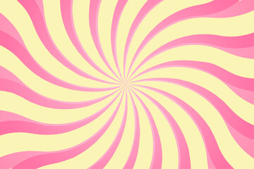 Pink Yellow Candy Cream Swirl. Vanilla Strawberry Twisted Spiral Background