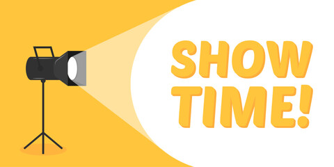 Show time icon. Projector icon. Flat style. Vector icon.